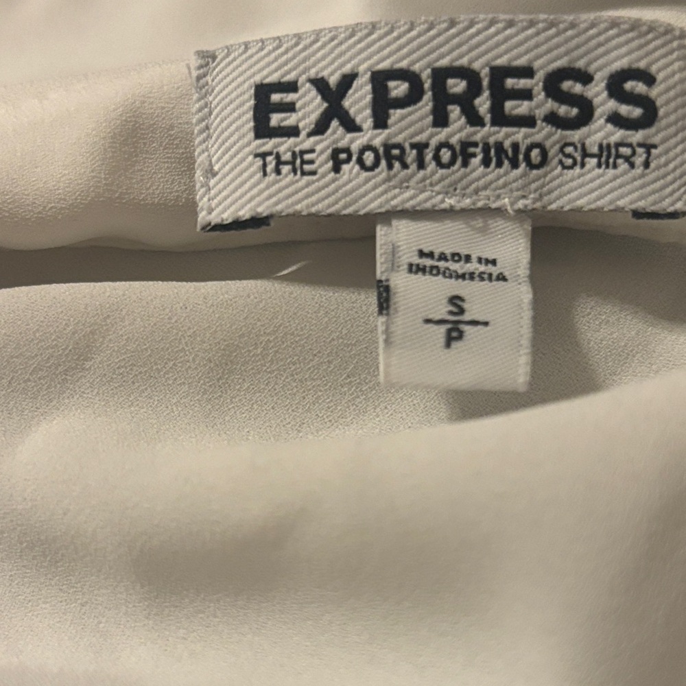 Express Ivory Button-Down With Dark Edging Relaxe… - image 2